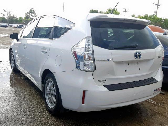 JTDZN3EU7C3043467 - 2012 TOYOTA PRIUS V WHITE photo 3