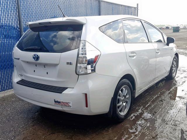 JTDZN3EU7C3043467 - 2012 TOYOTA PRIUS V WHITE photo 4