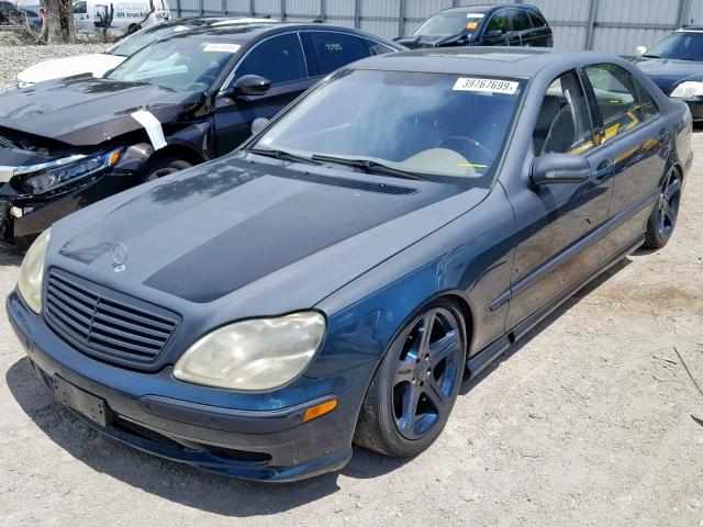 WDBNG78J22A290213 - 2002 MERCEDES-BENZ S 600 BLUE photo 2