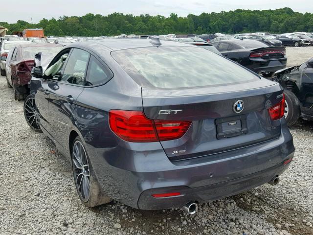 WBA3X9C58ED867633 - 2014 BMW 335 XIGT BLACK photo 3