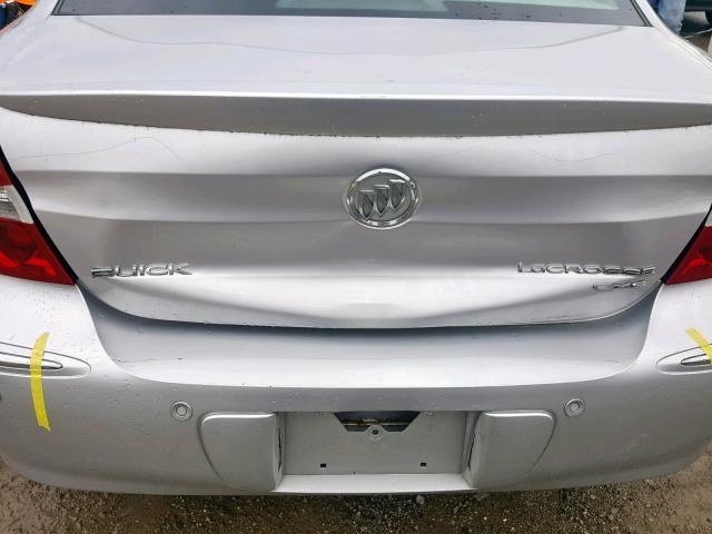 2G4WE537651194008 - 2005 BUICK LACROSSE C SILVER photo 9