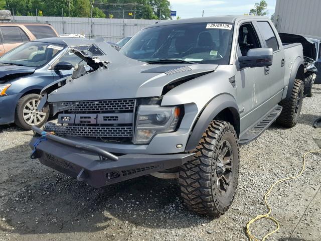 1FTFW1R61DFC53479 - 2013 FORD F150 SVT R GRAY photo 2