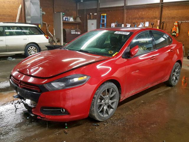 1C3CDFBHXDD150742 - 2013 DODGE DART SXT RED photo 2