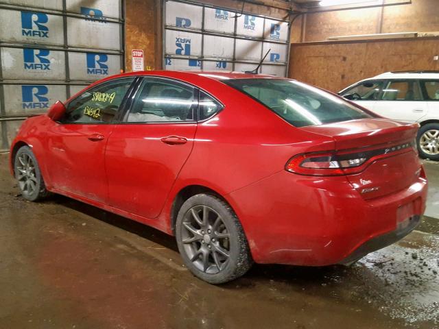 1C3CDFBHXDD150742 - 2013 DODGE DART SXT RED photo 3