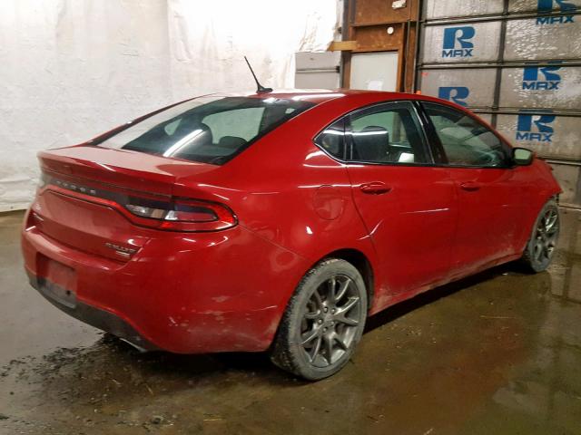 1C3CDFBHXDD150742 - 2013 DODGE DART SXT RED photo 4