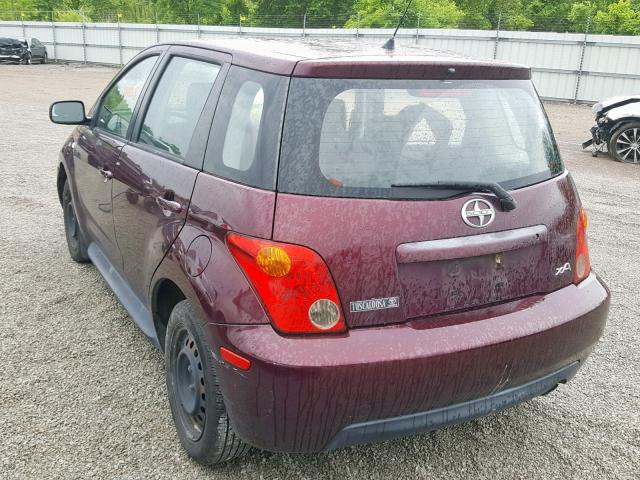 JTKKT624550121433 - 2005 TOYOTA SCION XA PURPLE photo 3