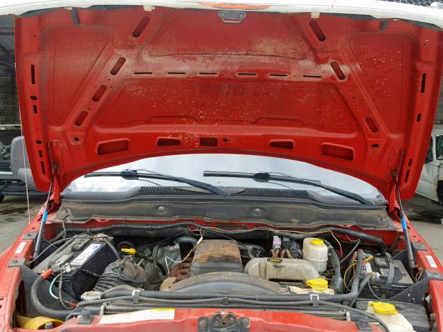 3D7KU28C04G139673 - 2004 DODGE RAM 2500 S RED photo 7