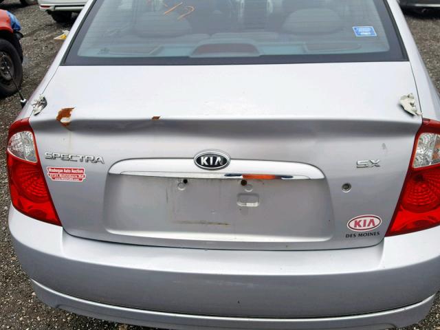 KNAFE121165351497 - 2006 KIA NEW SPECTR SILVER photo 9