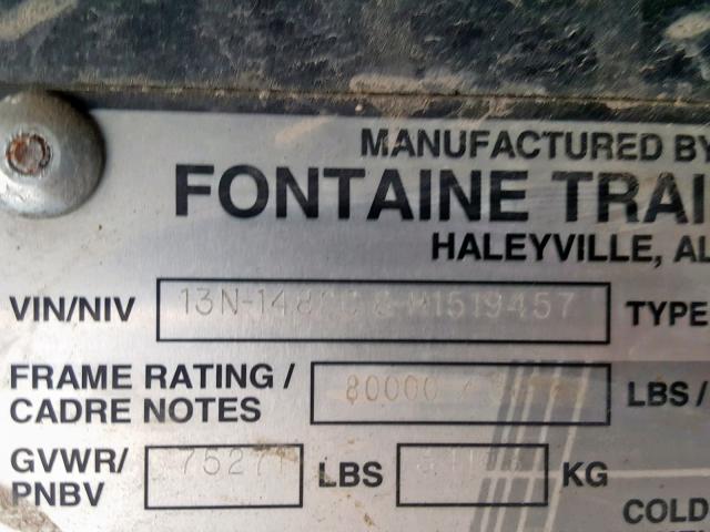 13N1482C8H1519457 - 2017 FONTAINE FLATBED TR BLACK photo 10