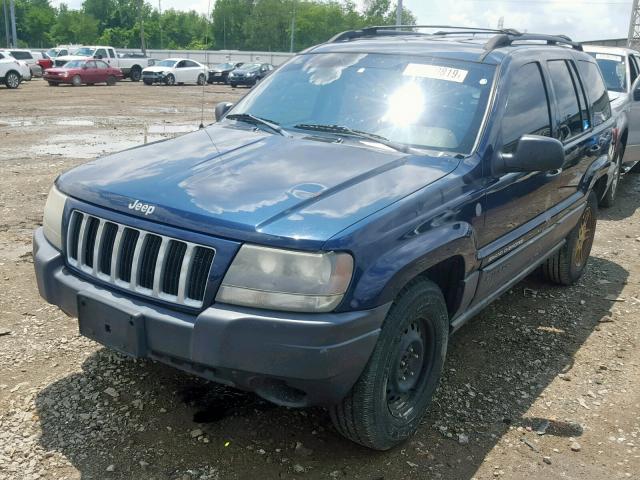 1J4GW48S74C358348 - 2004 JEEP GRAND CHER BLUE photo 2