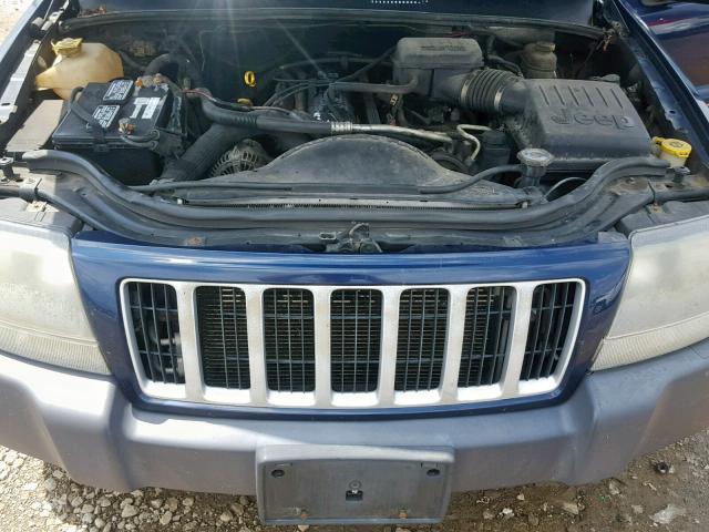 1J4GW48S74C358348 - 2004 JEEP GRAND CHER BLUE photo 7