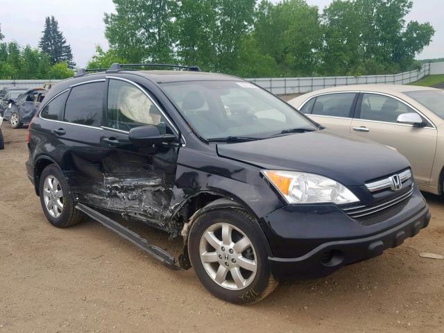 JHLRE48738C053371 - 2008 HONDA CR-V EXL BLACK photo 1