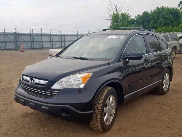 JHLRE48738C053371 - 2008 HONDA CR-V EXL BLACK photo 2