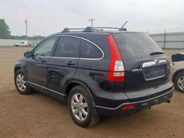 JHLRE48738C053371 - 2008 HONDA CR-V EXL BLACK photo 3