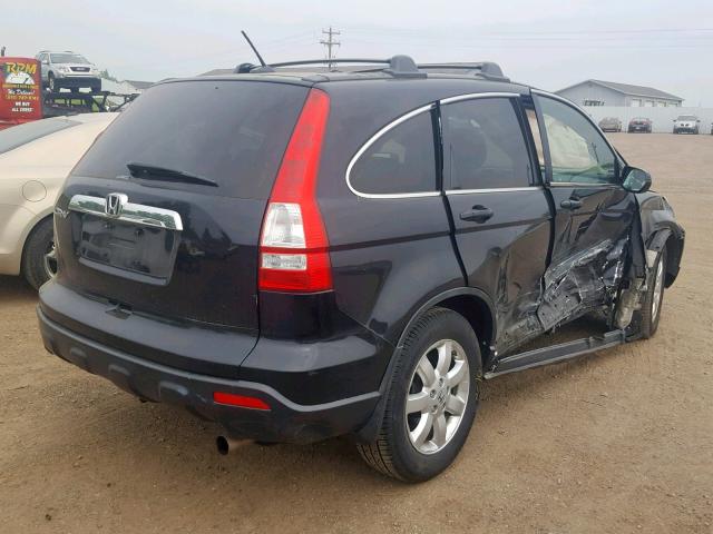 JHLRE48738C053371 - 2008 HONDA CR-V EXL BLACK photo 4