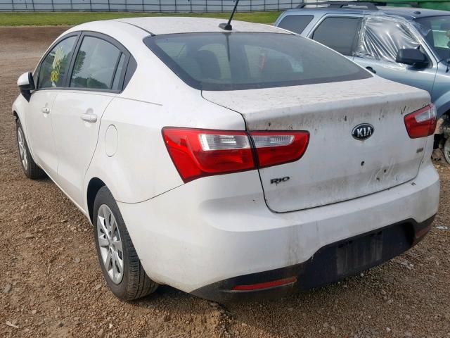 KNADM4A30F6447758 - 2015 KIA RIO LX WHITE photo 3