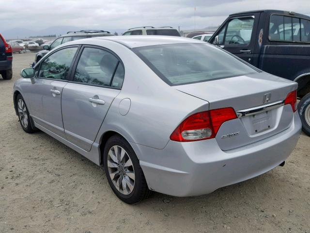 1HGFA16949L000101 - 2009 HONDA CIVIC EXL SILVER photo 3