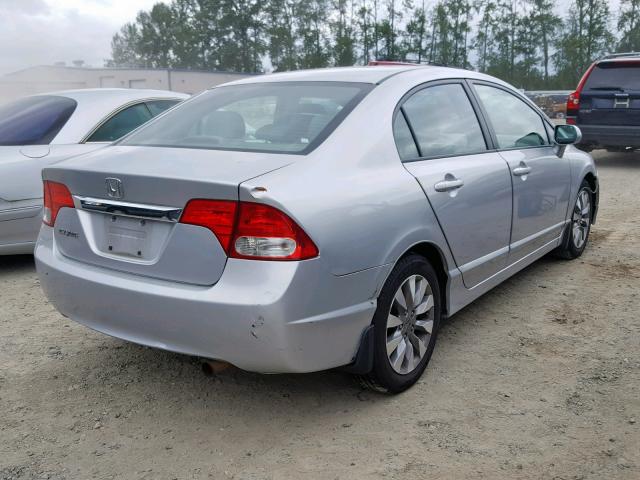 1HGFA16949L000101 - 2009 HONDA CIVIC EXL SILVER photo 4