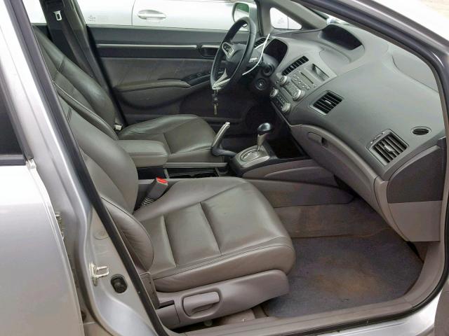 1HGFA16949L000101 - 2009 HONDA CIVIC EXL SILVER photo 5