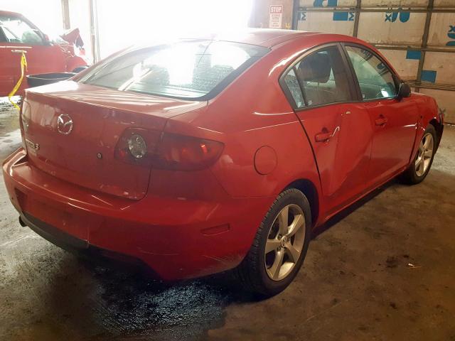 JM1BK12F851283940 - 2005 MAZDA 3 I RED photo 4