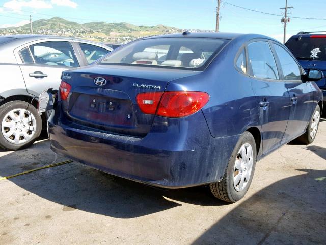 KMHDU46D98U331618 - 2008 HYUNDAI ELANTRA BLUE photo 4