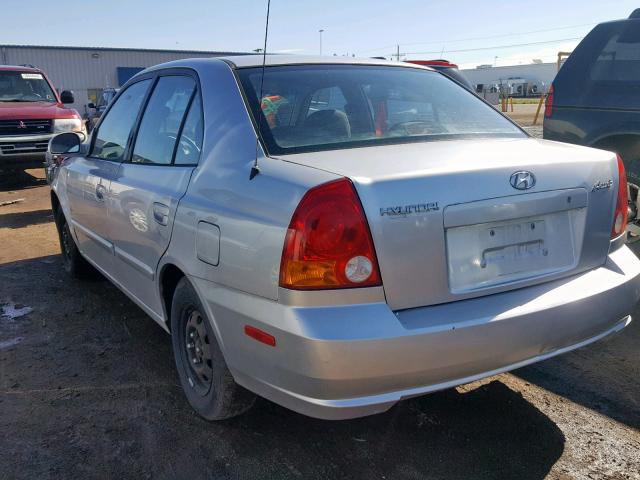 KMHCG45C65U615070 - 2005 HYUNDAI ACCENT GL SILVER photo 3