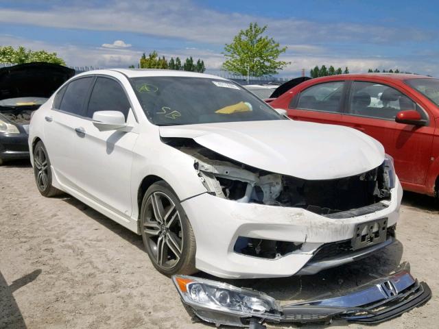 1HGCR2F5XGA803177 - 2016 HONDA ACCORD SPO WHITE photo 1