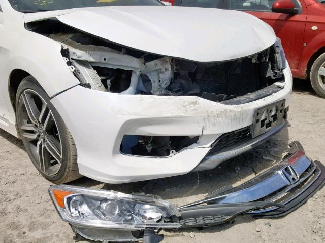 1HGCR2F5XGA803177 - 2016 HONDA ACCORD SPO WHITE photo 9