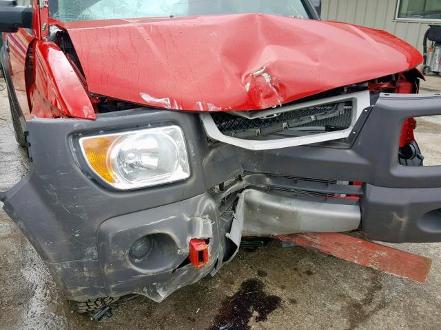 5J6YH28675L027275 - 2005 HONDA ELEMENT EX RED photo 9