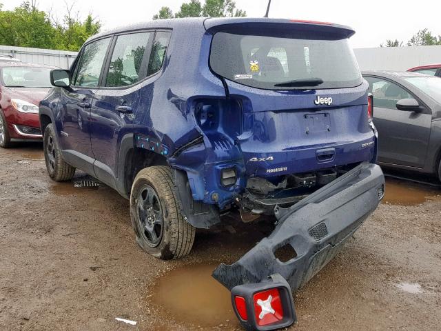 ZACCJBAB7JPG97569 - 2018 JEEP RENEGADE S 蓝色 照片 3