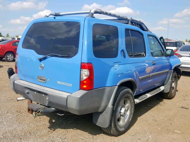 5N1ED28Y42C542800 - 2002 NISSAN XTERRA XE BLUE photo 4