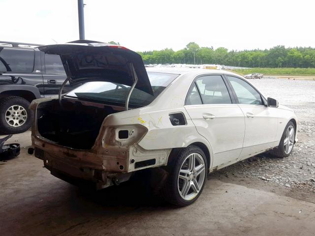 WDDHF8JB2CA609580 - 2012 MERCEDES-BENZ E 350 4MAT WHITE photo 4