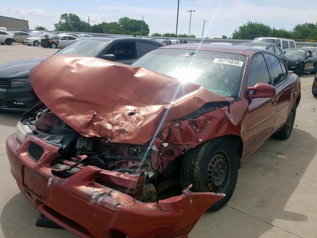 1G2WK52J82F239002 - 2002 PONTIAC GRAND PRIX MAROON photo 2