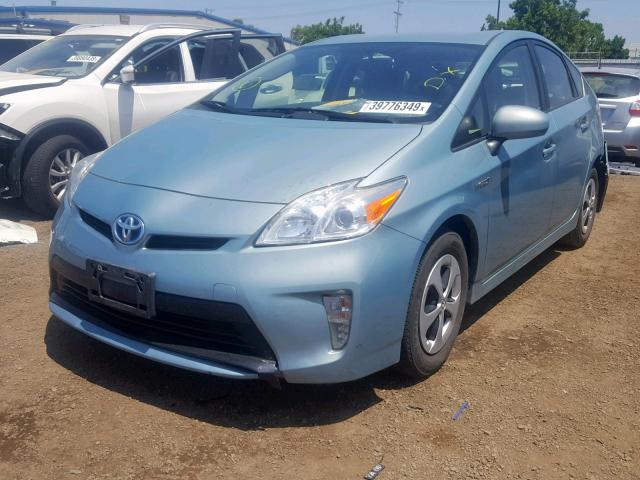 JTDKN3DU9D1704674 - 2013 TOYOTA PRIUS GREEN photo 2