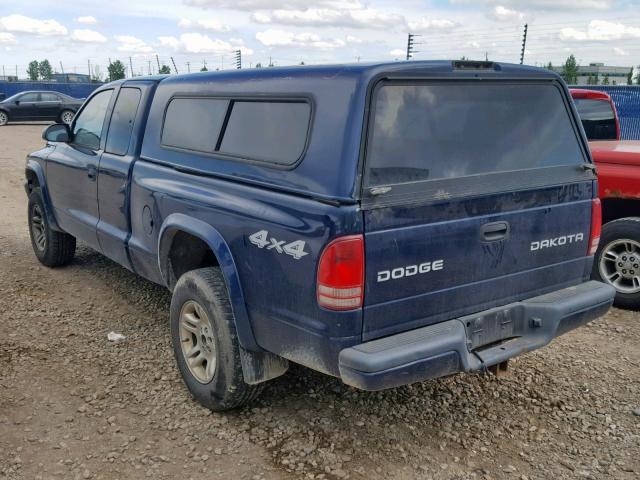 1D7HG32N43S237145 - 2003 DODGE DAKOTA SPO BLUE photo 3