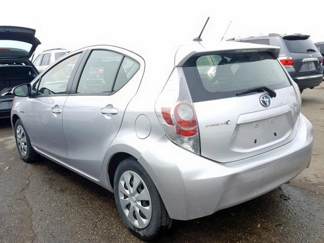 JTDKDTB31C1515285 - 2012 TOYOTA PRIUS C SILVER photo 3