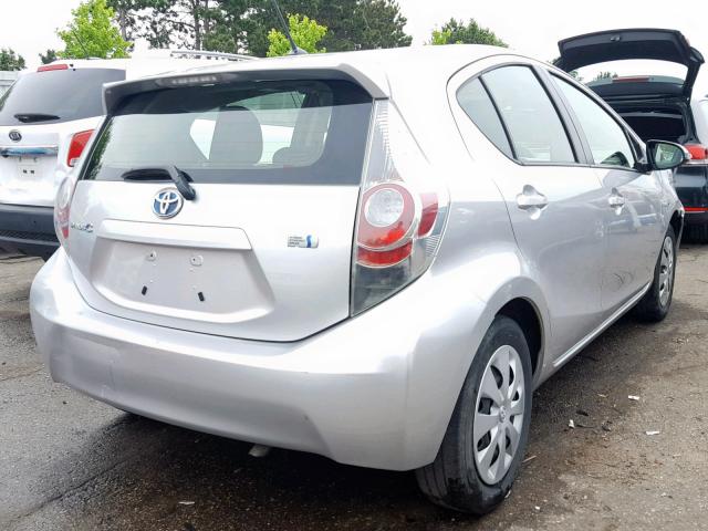 JTDKDTB31C1515285 - 2012 TOYOTA PRIUS C SILVER photo 4