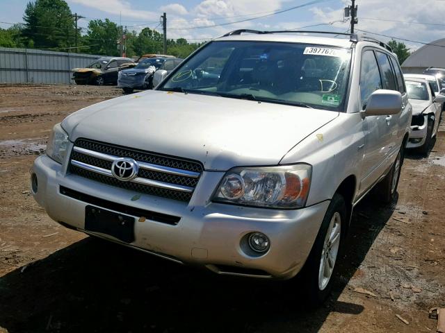 JTEEW21A760005871 - 2006 TOYOTA HIGHLANDER SILVER photo 2