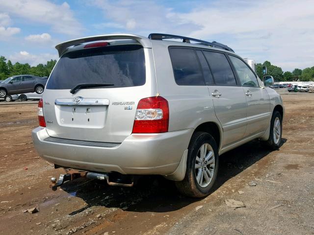 JTEEW21A760005871 - 2006 TOYOTA HIGHLANDER SILVER photo 4