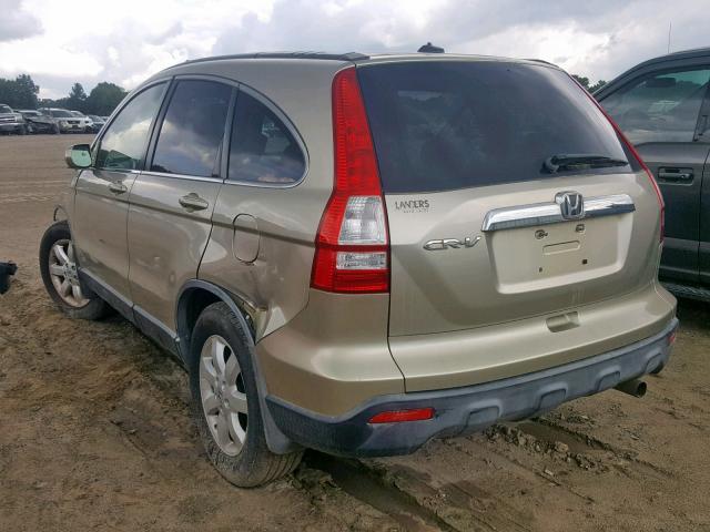 JHLRE38757C028433 - 2007 HONDA CR-V EXL GOLD photo 3