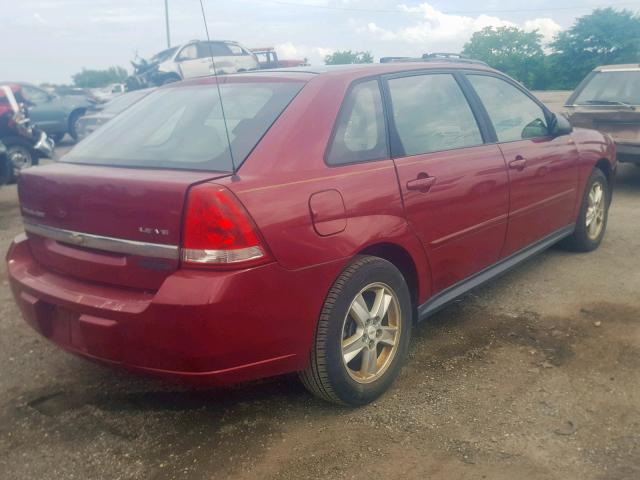 1G1ZT648X5F333515 - 2005 CHEVROLET MALIBU MAX 红色 照片 4