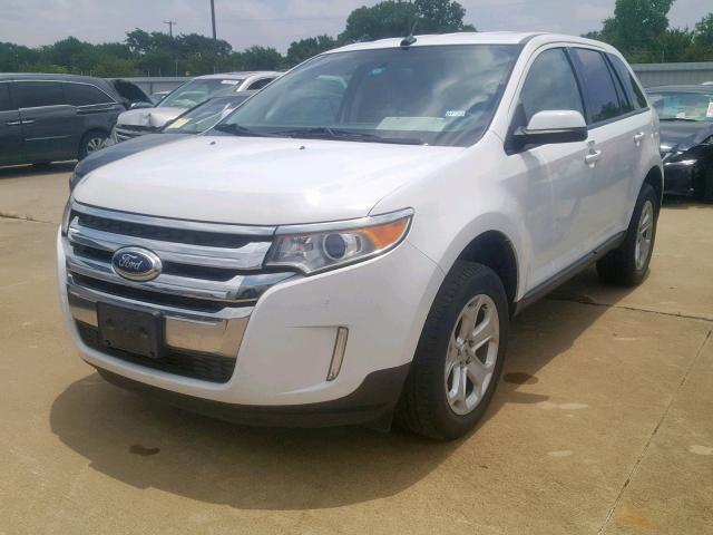 2FMDK3JC1EBA71179 - 2014 FORD EDGE SEL WHITE photo 2