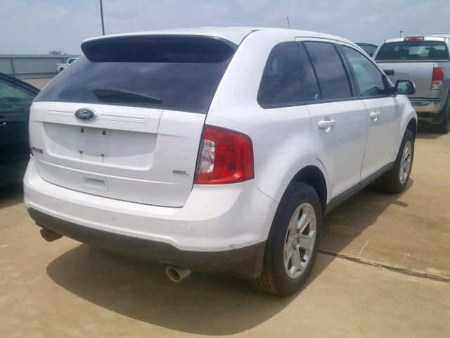 2FMDK3JC1EBA71179 - 2014 FORD EDGE SEL WHITE photo 4