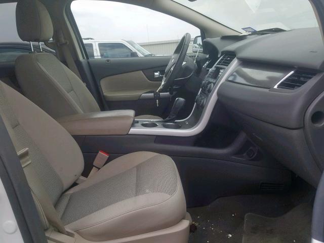 2FMDK3JC1EBA71179 - 2014 FORD EDGE SEL WHITE photo 5