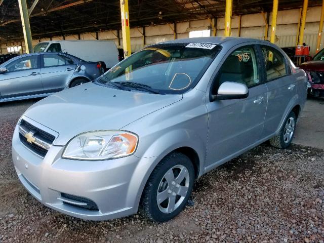 KL1TD5DE1BB170192 - 2011 CHEVROLET AVEO LS SILVER photo 2