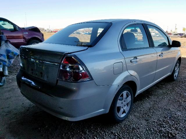 KL1TD5DE1BB170192 - 2011 CHEVROLET AVEO LS SILVER photo 4