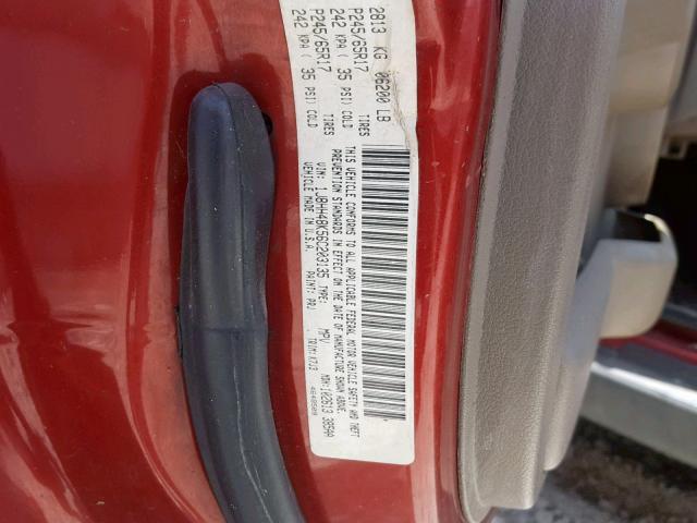 1J8HH48K56C203135 - 2006 JEEP COMMANDER 栗色 照片 10