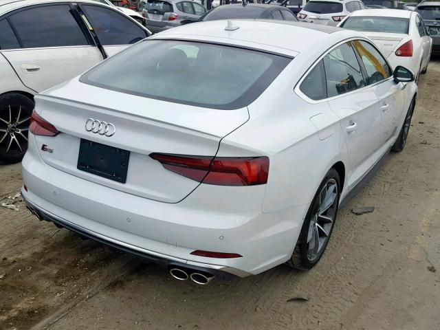 WAUC4CF53KA003376 - 2019 AUDI S5 PRESTIG WHITE photo 4