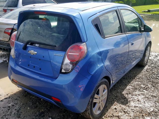 KL8CD6S99DC533591 - 2013 CHEVROLET SPARK 1LT BLUE photo 4