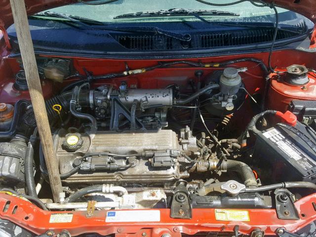 2C1MR522216714639 - 2001 CHEVROLET METRO LSI RED photo 7